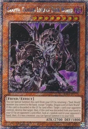 Grapha, Dragon Lord of Dark World (Platinum Secret Rare) — Quarter Century Stampede