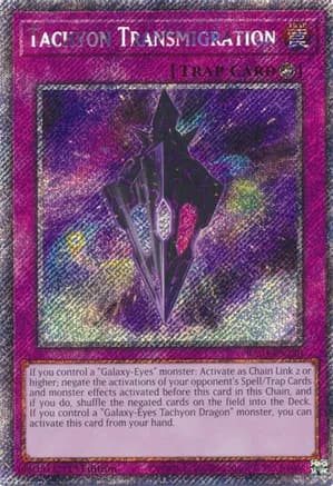 Tachyon Transmigration (Platinum Secret Rare) — Quarter Century Stampede