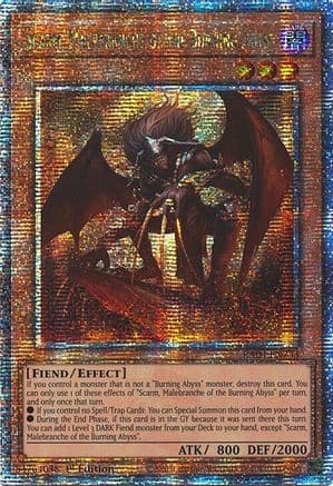 Scarm, Malebranche of the Burning Abyss (Quarter Century Secret Rare) — Quarter Century Stampede