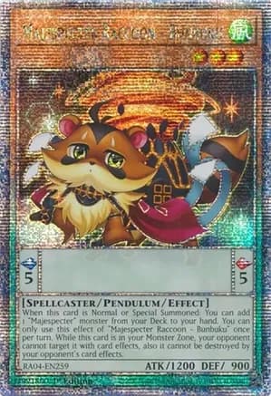 Majespecter Raccoon - Bunbuku (Quarter Century Secret Rare) — Quarter Century Stampede