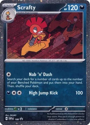Scrafty - 188 (Cosmos Holo) — SV: Scarlet & Violet Promo Cards