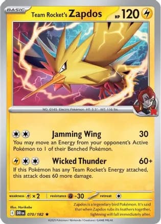 Team Rocket's Zapdos — SV10: Destined Rivals