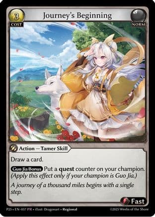 Journey's Beginning — Promotional Cards