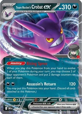 Team Rocket's Crobat ex - 122/182 — SV10: Destined Rivals