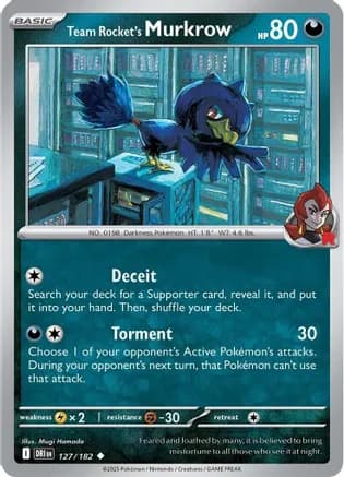 Team Rocket's Murkrow - 127/182 — SV10: Destined Rivals