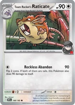 Team Rocket's Raticate - 148/182 — SV10: Destined Rivals