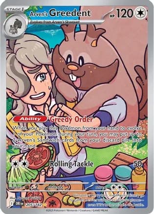 Arven's Greedent - 205/182 — SV10: Destined Rivals