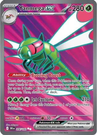 Yanmega ex - 206/182 — SV10: Destined Rivals