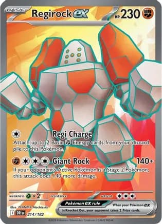 Regirock ex - 214/182 — SV10: Destined Rivals