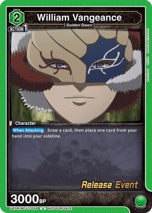 William Vangeance — UE08BT: Black Clover Release Event Cards