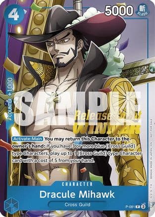 Dracule Mihawk (OP11 Release Event Winner) — One Piece Promotion Cards