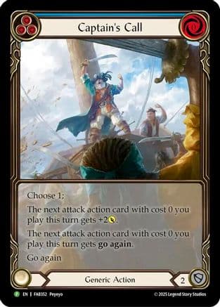 Captain's Call (Blue) - FAB352 — Flesh and Blood: Promo Cards