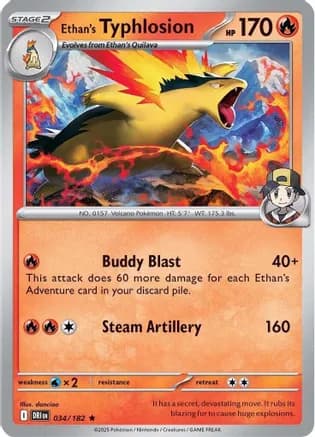 Ethan's Typhlosion - 034/182 (Non-holo) — Deck Exclusives