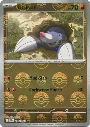 Drilbur (Poke Ball Pattern) — SV: Black Bolt