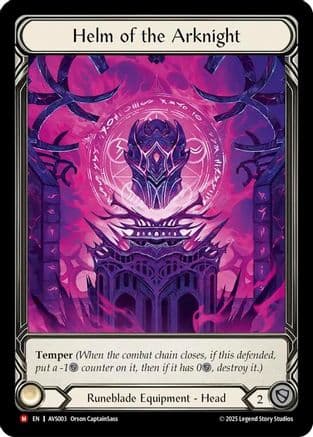 Helm of the Arknight — Armory Deck: Legends Viserai