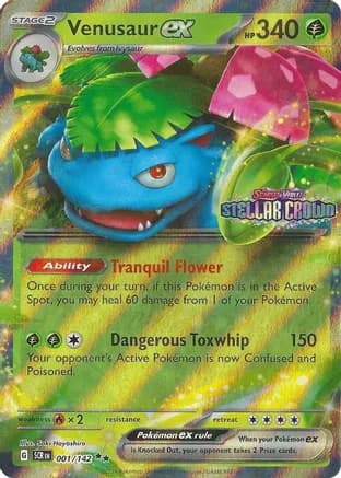 Venusaur ex (Stellar Crown Stamp) — Miscellaneous Cards & Products