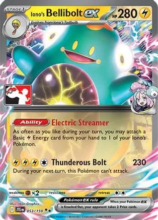 Iono's Bellibolt ex - 053/159 — Prize Pack Series Cards