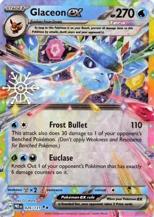 Glaceon ex - 026/131 (Holiday Calendar) — Miscellaneous Cards & Products