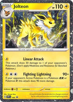 Jolteon - 169 (Cosmos Holo) — SV: Scarlet & Violet Promo Cards