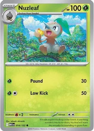 Nuzleaf — ME01: Mega Evolution