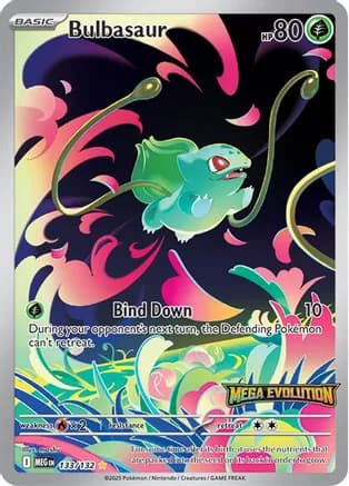 Bulbasaur - 133/132 (Mega Evolution Stamped) — Miscellaneous Cards & Products