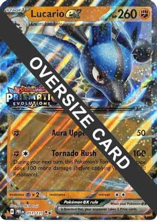 Lucario ex (Prismatic Evolutions Stamp) — Jumbo Cards
