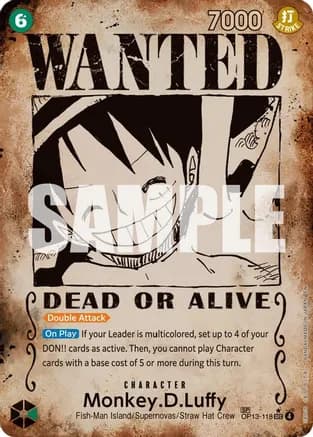 Monkey.D.Luffy (118) (Wanted Poster) — Carrying On His Will