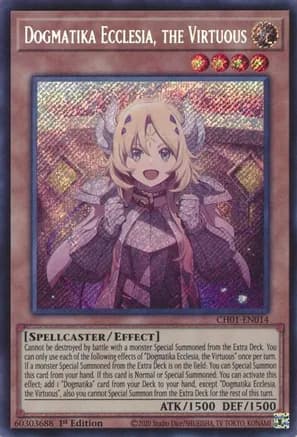 Dogmatika Ecclesia, the Virtuous (Secret Rare) — THE CHRONICLES DECK: The Fallen & The Virtuous (All-Foil Edition)