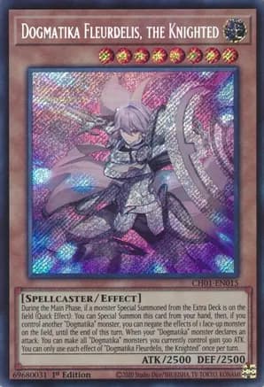 Dogmatika Fleurdelis, the Knighted (Secret Rare) — THE CHRONICLES DECK: The Fallen & The Virtuous (All-Foil Edition)