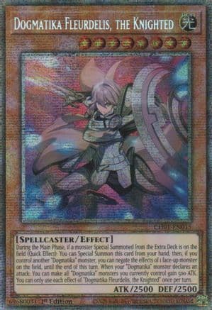 Dogmatika Fleurdelis, the Knighted (Starlight Rare) — THE CHRONICLES DECK: The Fallen & The Virtuous (All-Foil Edition)