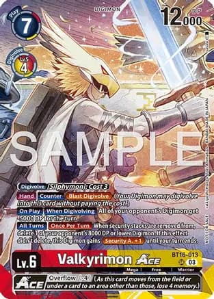 Valkyrimon ACE (Participation) — Hackers' Slumber Release Event Cards
