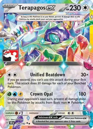 Terapagos ex - 128/142 (Prize Pack Series 7) — Prize Pack Series Cards