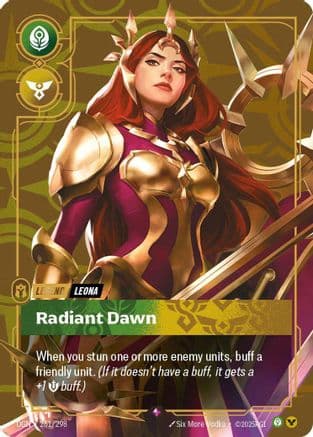 Leona - Radiant Dawn (Metal) — Riftbound Organized Play Promotional Cards