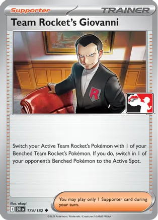 Team Rocket's Giovanni - 174/182 — Prize Pack Series Cards