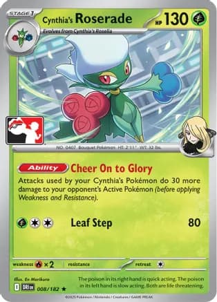 Cynthia's Roserade - 008/182 — Prize Pack Series Cards