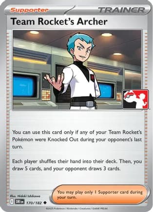 Team Rocket's Archer - 170/182 — Prize Pack Series Cards
