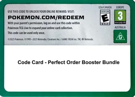 Code Card - Perfect Order Booster Bundle — ME03: Perfect Order