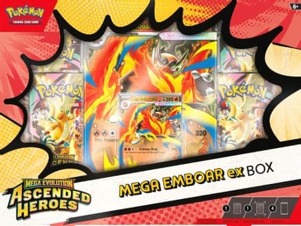 Ascended Heroes Mega Emboar ex Box — ME: Ascended Heroes