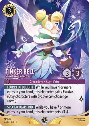 Tinker Bell - Snowflake Collector (Store Championship Participant) — Disney Lorcana Promo Cards