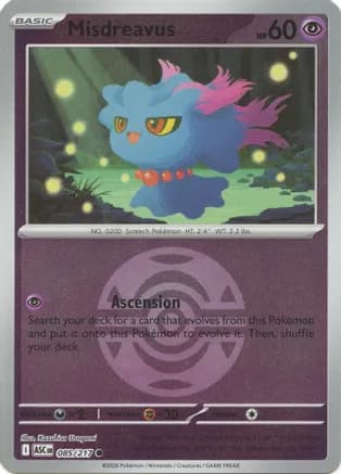 Misdreavus - 085/217 (Dusk Ball) — ME: Ascended Heroes