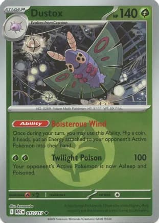 Dustox - 015/217 (Energy Symbol Pattern) — ME: Ascended Heroes