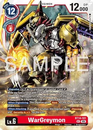 WarGreymon - BT14-101 (Reprint) — Advanced Booster Digimon Generation