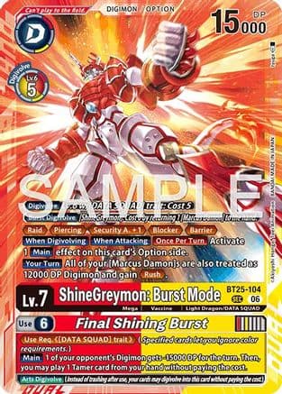 ShineGreymon: Burst Mode // Final Shining Burst — Dual Revolution