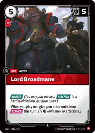 Lord Broadmane — Unleashed