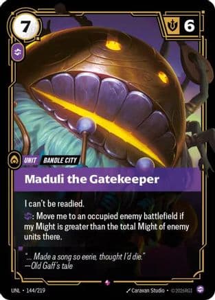 Maduli the Gatekeeper — Unleashed