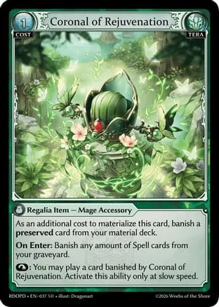 Coronal of Rejuvenation — Radiant Origins: Pantheon