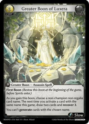 Greater Boon of Luxera — Radiant Origins: Pantheon