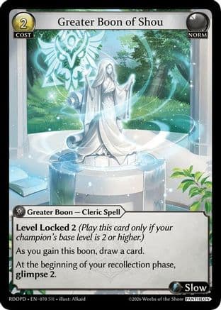 Greater Boon of Shou — Radiant Origins: Pantheon