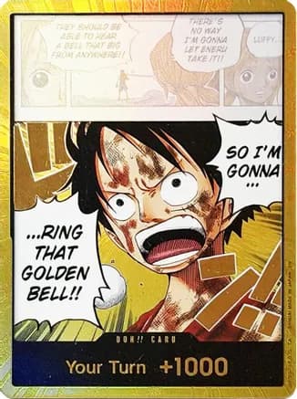DON!! Card (Luffy) (Gold) — Adventure on Kami's Island