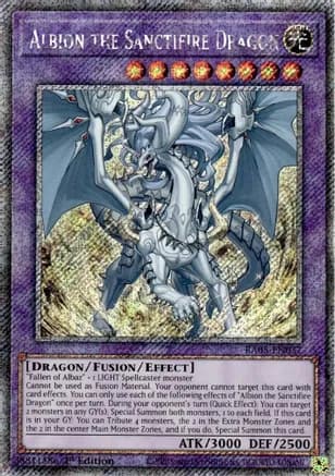 Albion the Sanctifire Dragon (Platinum Secret Rare) — Rarity Collection 5